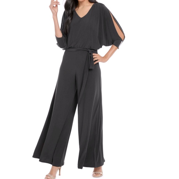 MSK Pants & Jumpsuits Msk Womens Black Embellished Split Elbow